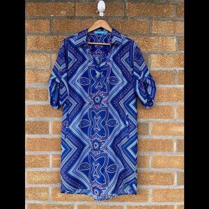 Tori Richard Charlotte Shirt Dress Sz Large